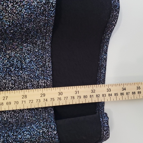 Clara Sun Woo Tunic Top Women Medium Multicolor Cold Shoulder Lagenlook Sparkle - Picture 11 of 14